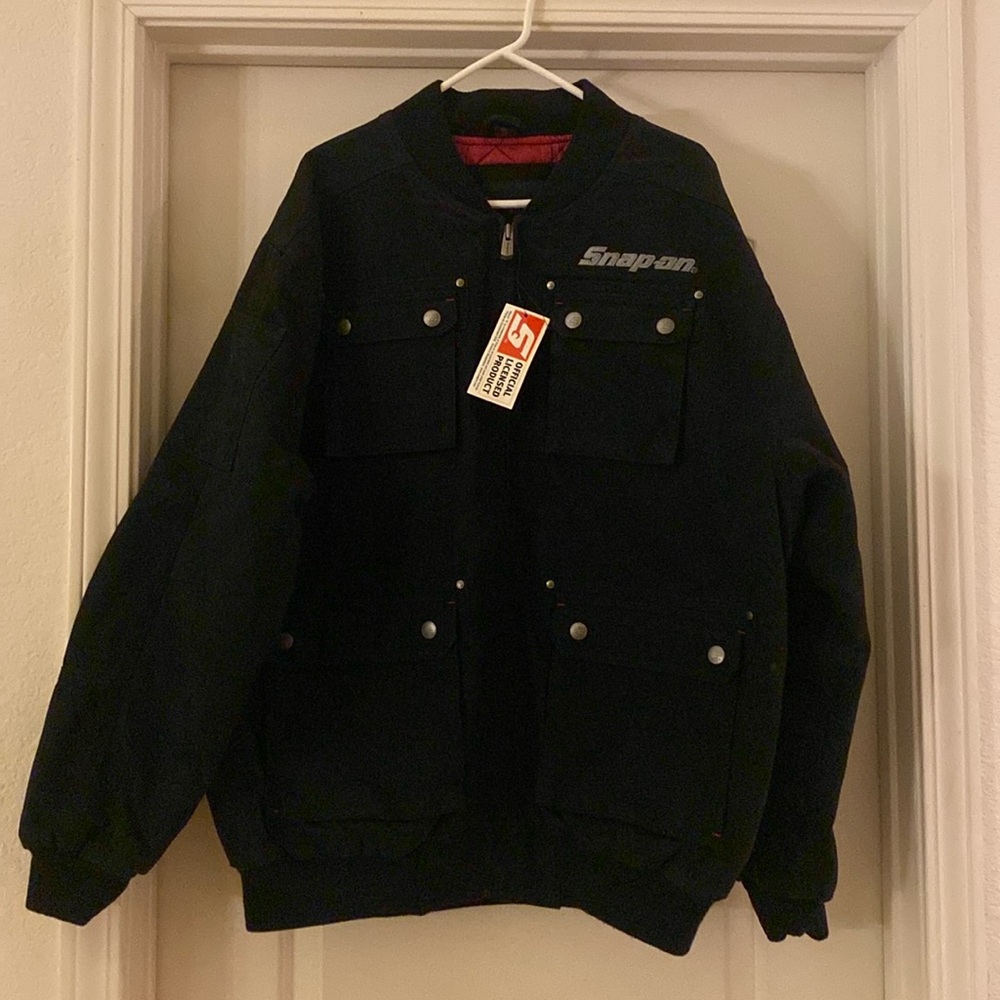 Snap-On Tools Black Winter Coat Jacket Utility Po… - image 1